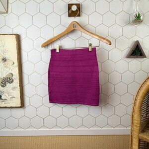 WOW Couture Magenta Bandage Mini Skirt – Size Small | Bodycon Stretch Fit